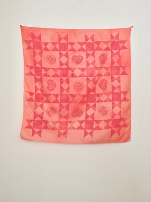 Silk neck scarf - Hydrangea Ranger # 4