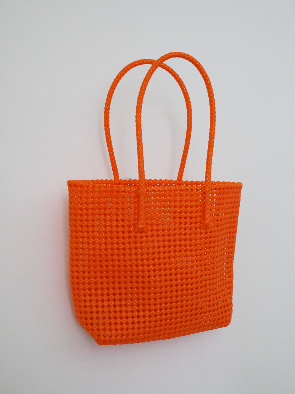 Hand made shopping basket - Orange small