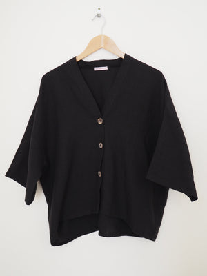 Temple top- Black+Dove