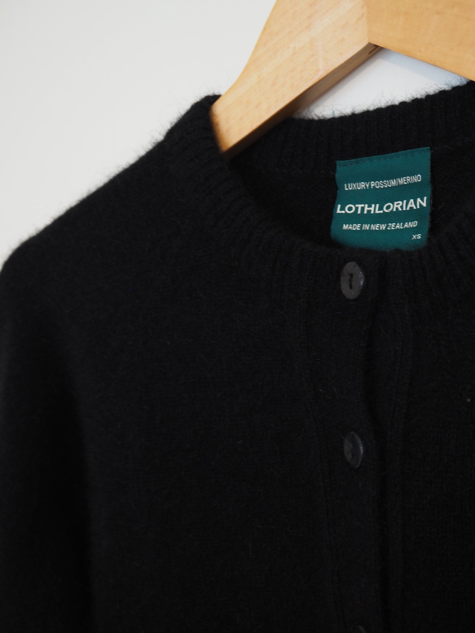 Crew neck cardigan - Black
