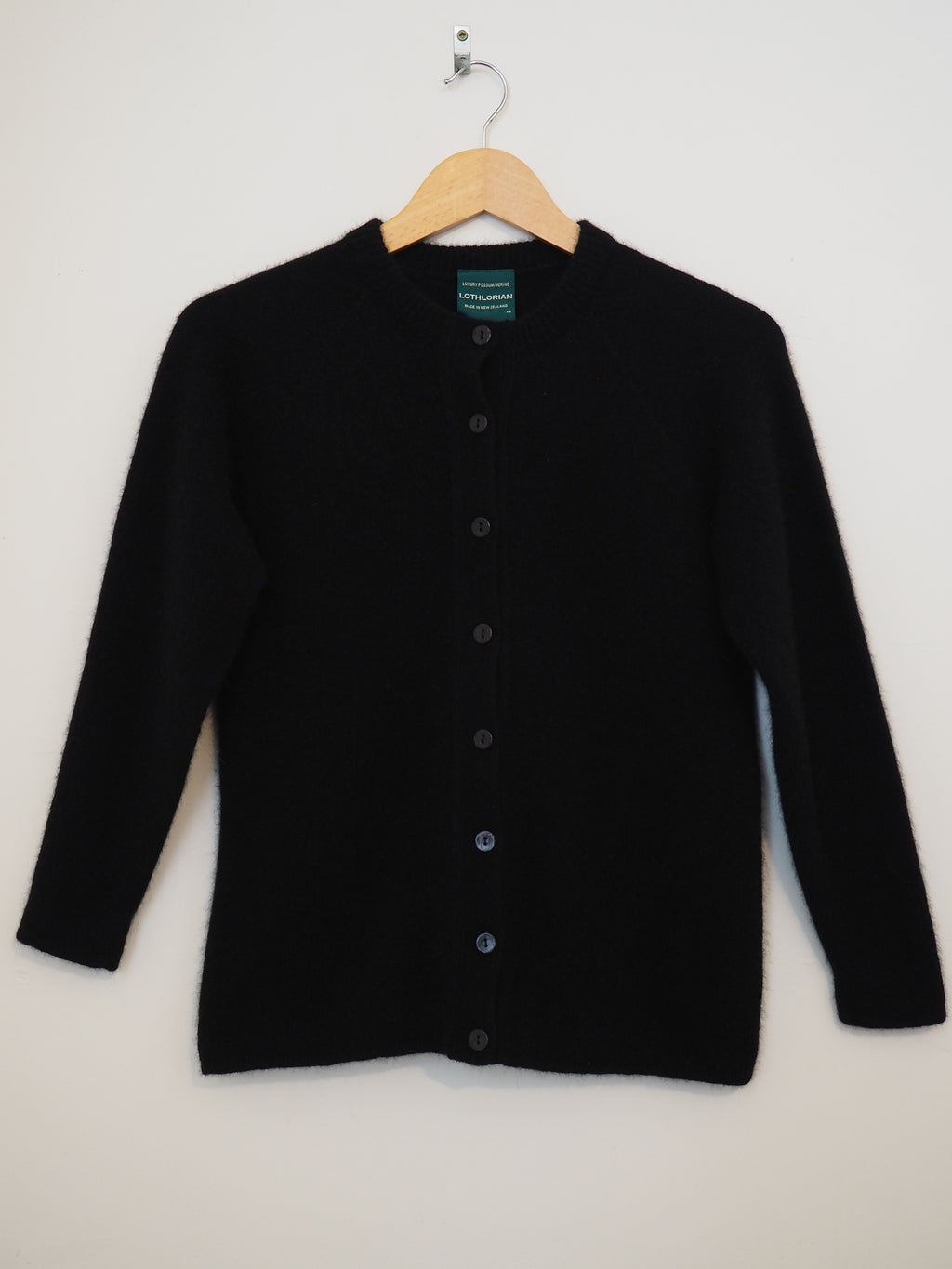 Crew neck cardigan - Black