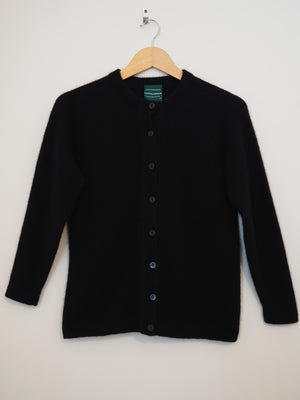 Crew neck cardigan - Black