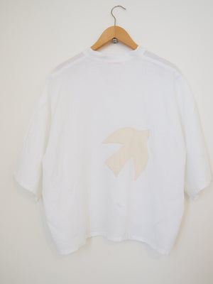 Temple top- White + Dove