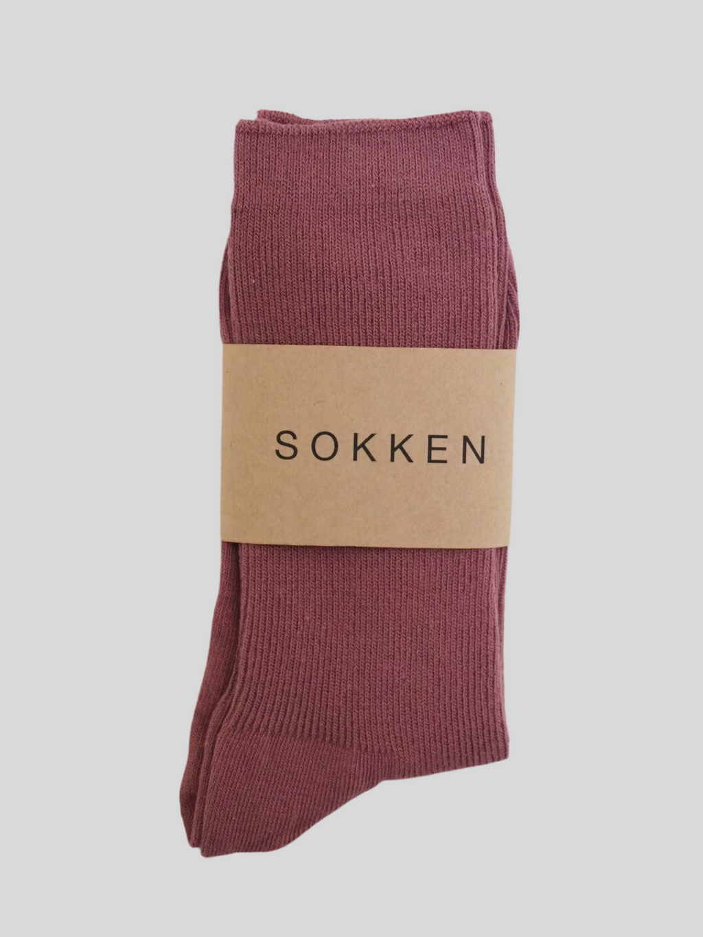 S O K K E N Ribbed socks - rose