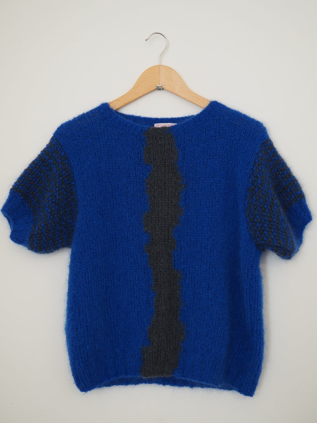 Hand knit jumper - Blue skies