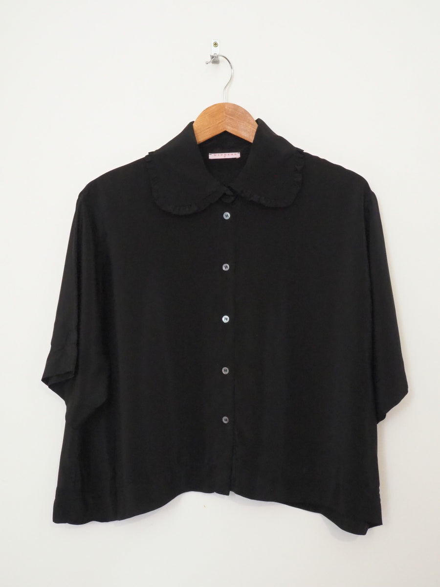 Goldie Shirt - black habotai – WIDDESS